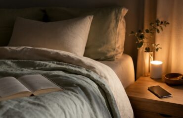 evening routine for better sleep editorial image