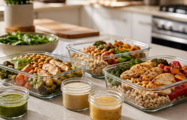 healthy meal prep for beginners editorial image