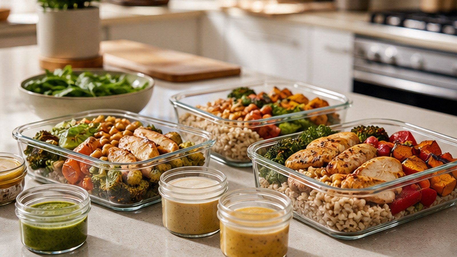 healthy meal prep for beginners editorial image