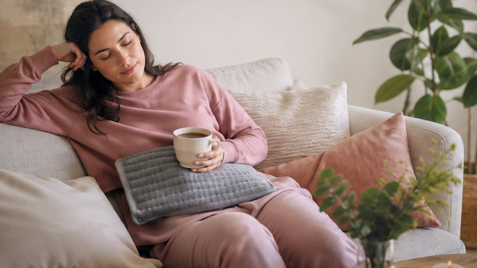 period cramps relief at home editorial image