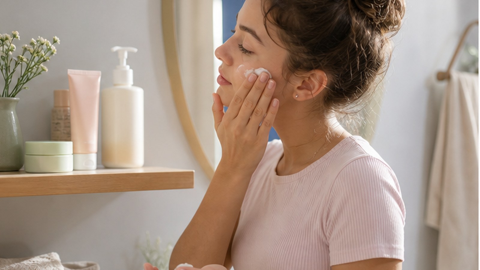 skincare routine for teenage girls editorial image